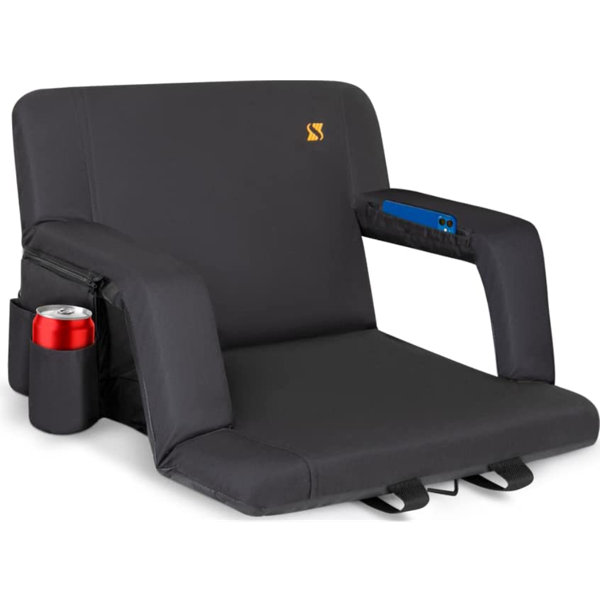 Arlmont & Co. Reclining Stadium Seat For Bleachers 21Inch Folding